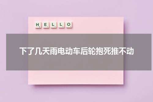 下了几天雨电动车后轮抱死推不动