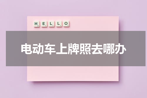 电动车上牌照去哪办