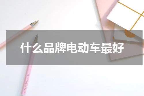 什么品牌电动车最好