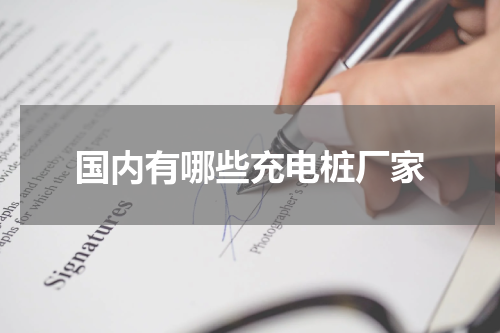 国内有哪些充电桩厂家