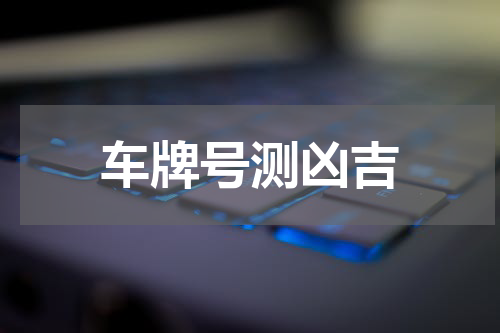 车牌号测凶吉