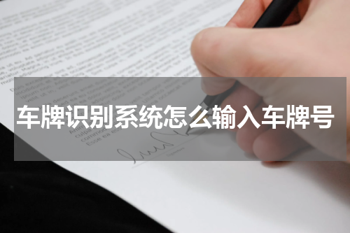 车牌识别系统怎么输入车牌号
