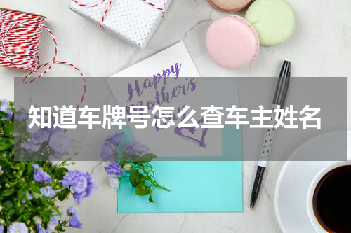 知道车牌号怎么查车主姓名