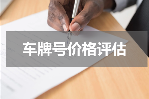 车牌号价格评估