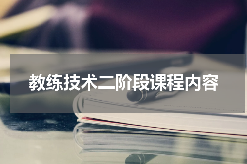 教练技术二阶段课程内容