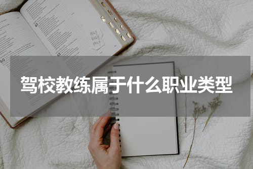 驾校教练属于什么职业类型