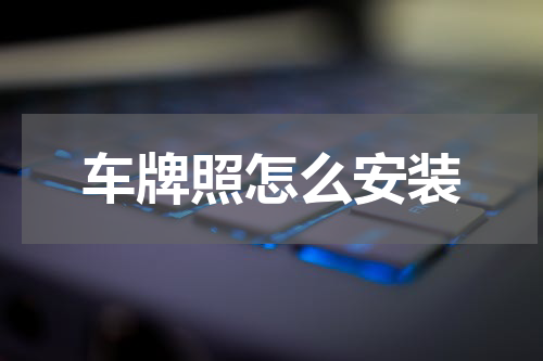 车牌照怎么安装
