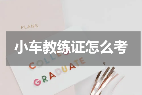小车教练证怎么考