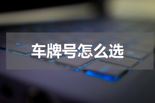 车牌号怎么选