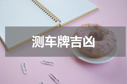 测车牌吉凶
