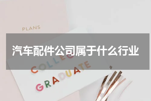 汽车配件公司属于什么行业