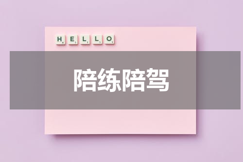 陪练陪驾