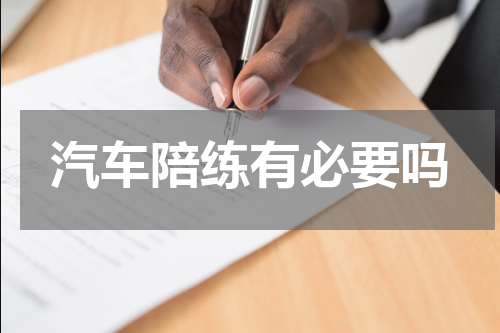 汽车陪练有必要吗