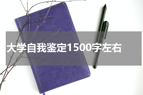 大学自我鉴定1500字左右