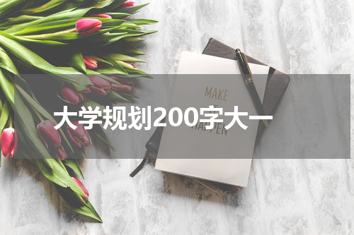 大学规划200字大一