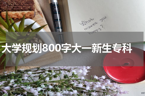 大学规划800字大一新生专科