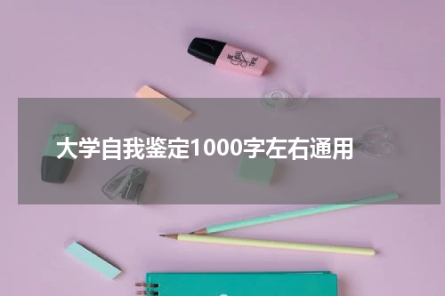 大学自我鉴定1000字左右通用