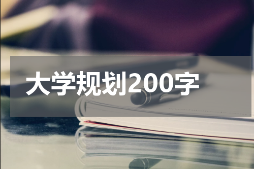 大学规划200字
