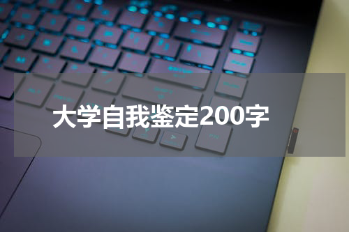 大学自我鉴定200字