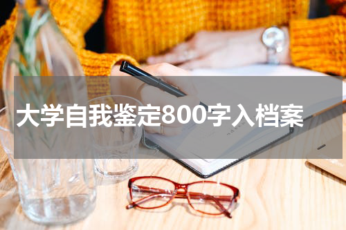 大学自我鉴定800字入档案