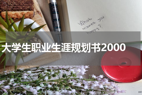 大学生职业生涯规划书2000