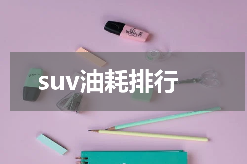 suv油耗排行