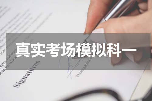 真实考场模拟科一