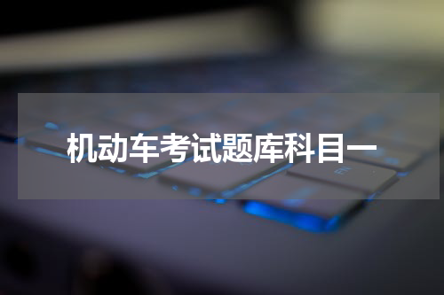 机动车考试题库科目一
