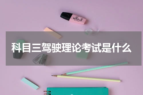 科目三驾驶理论考试是什么