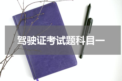 驾驶证考试题科目一