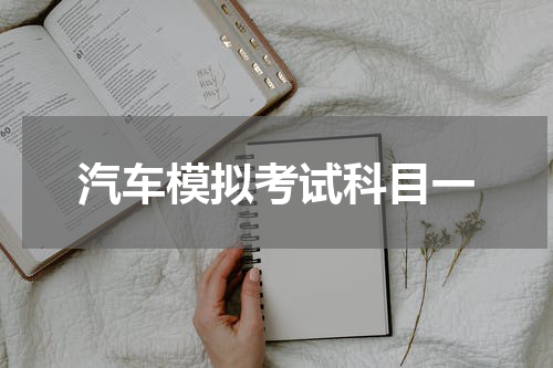 汽车模拟考试科目一