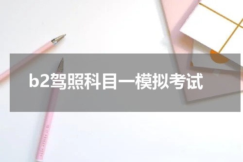 b2驾照科目一模拟考试
