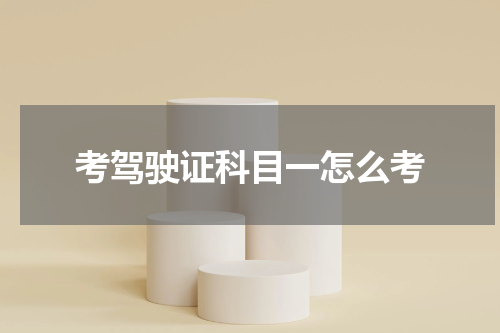 考驾驶证科目一怎么考