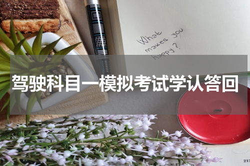 驾驶科目一模拟考试学认答回
