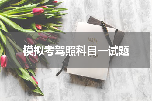 模拟考驾照科目一试题