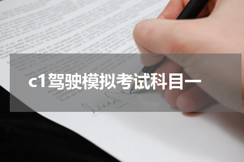 c1驾驶模拟考试科目一