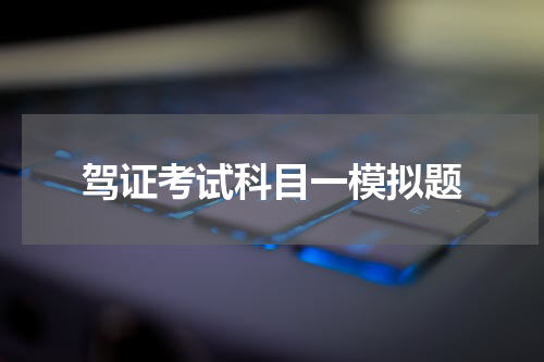 驾证考试科目一模拟题