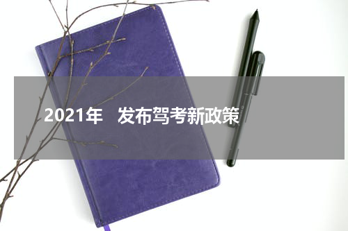 2021年   发布驾考新政策
