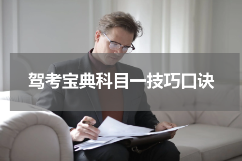 驾考宝典科目一技巧口诀