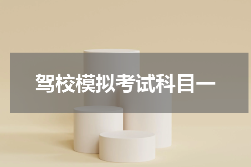 驾校模拟考试科目一