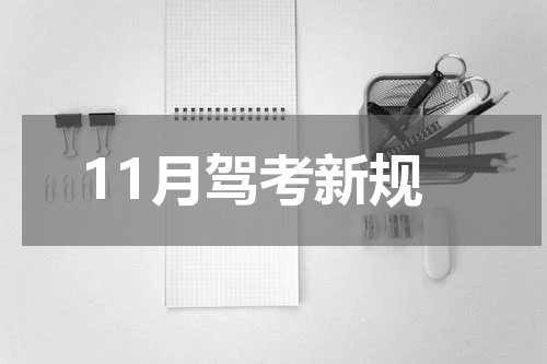 11月驾考新规