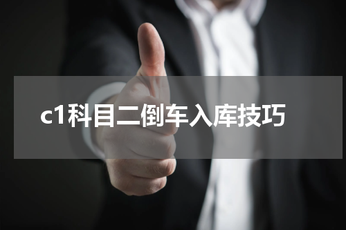 c1科目二倒车入库技巧