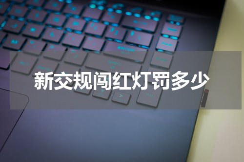 新交规闯红灯罚多少