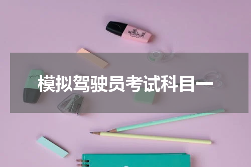模拟驾驶员考试科目一