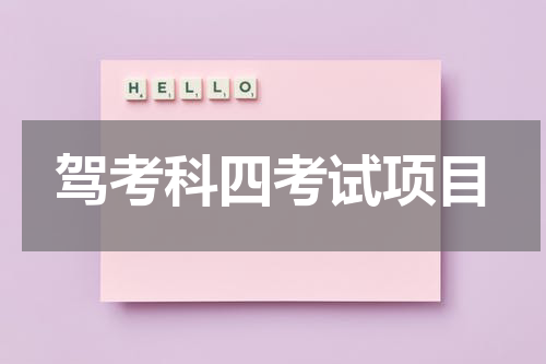 驾考科四考试项目