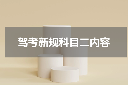 驾考新规科目二内容