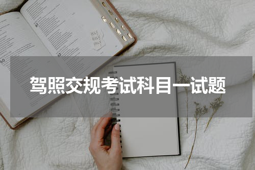 驾照交规考试科目一试题
