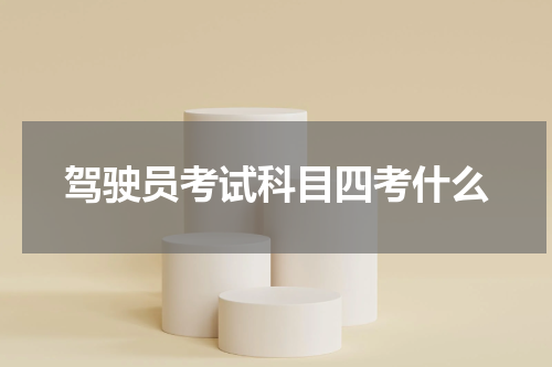 驾驶员考试科目四考什么
