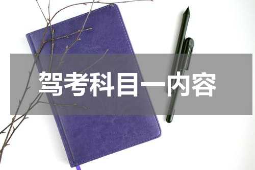 驾考科目一内容