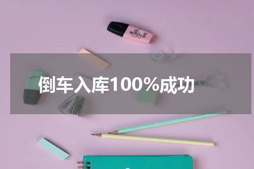 倒车入库100%成功